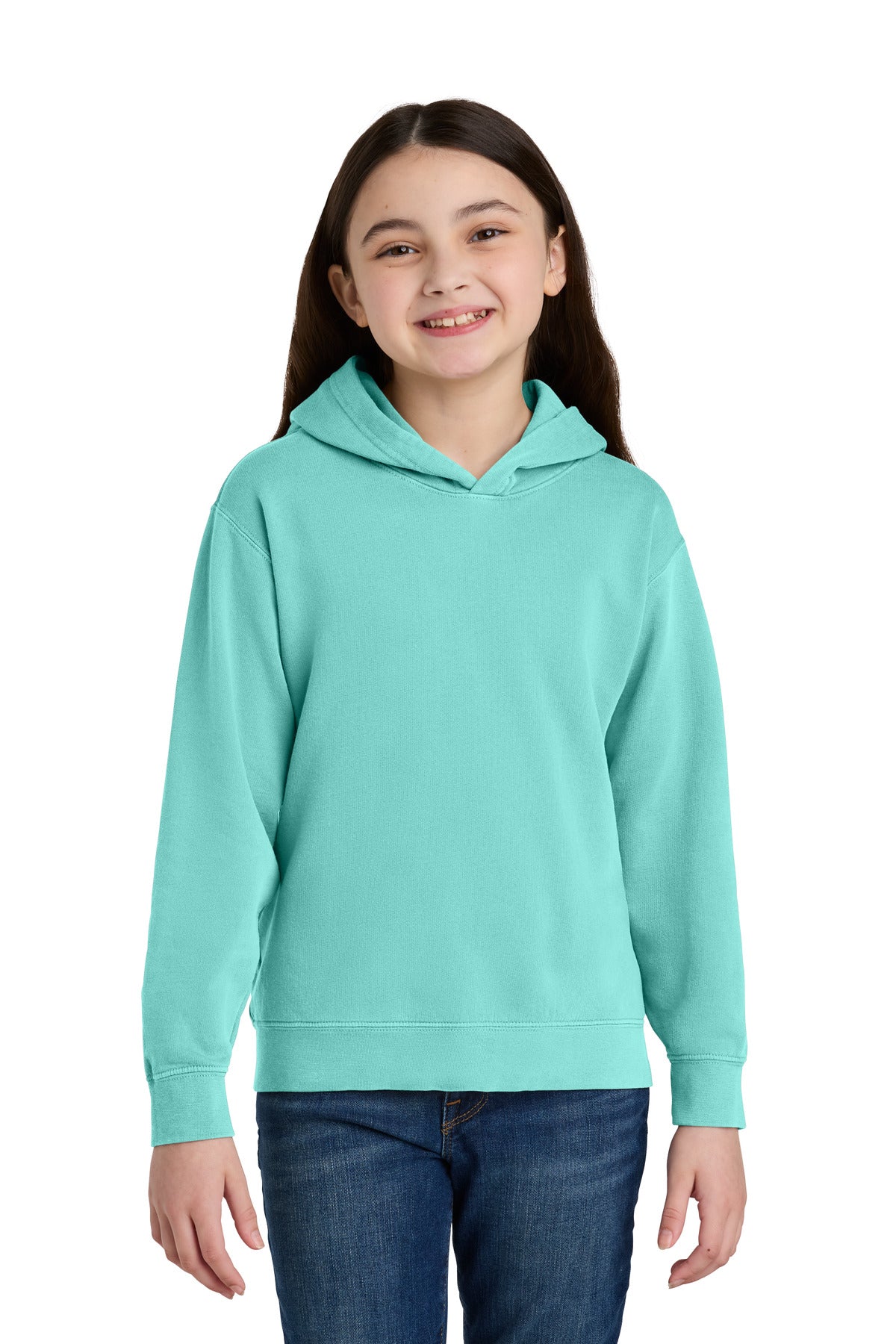 Custom Embroidery or DTF Print - Comfort Colors ®  Youth Lightweight Hooded Sweatshirt 1467Y