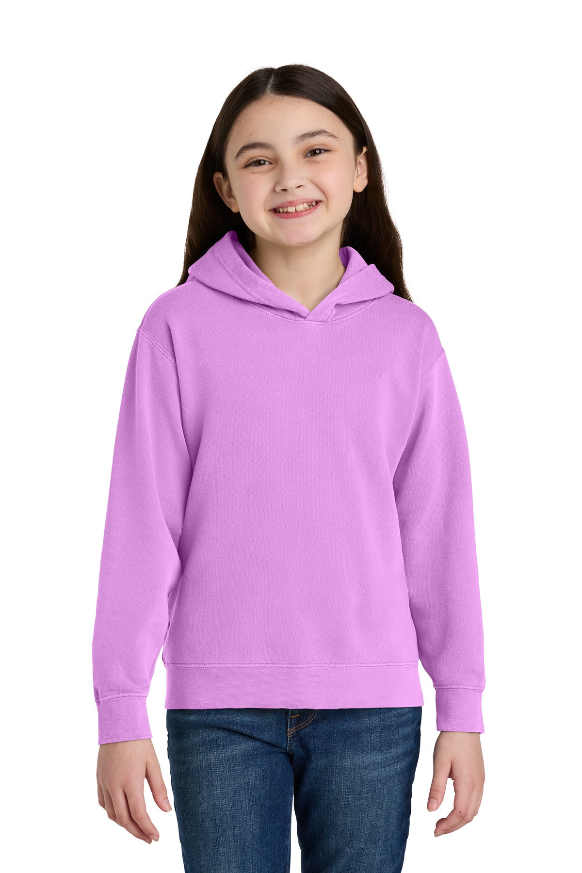 Custom Embroidery or DTF Print - Comfort Colors ®  Youth Lightweight Hooded Sweatshirt 1467Y