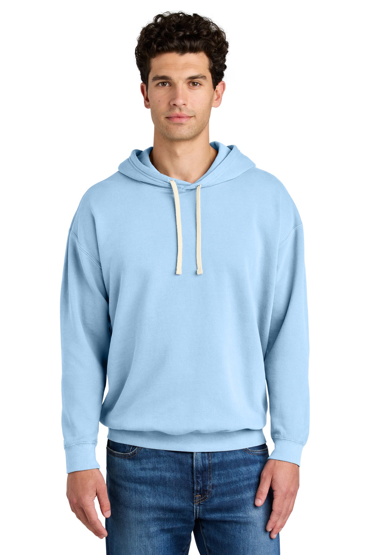 Custom Embroidery or DTF Print - Comfort Colors ®  Lightweight Hooded Sweatshirt 1467