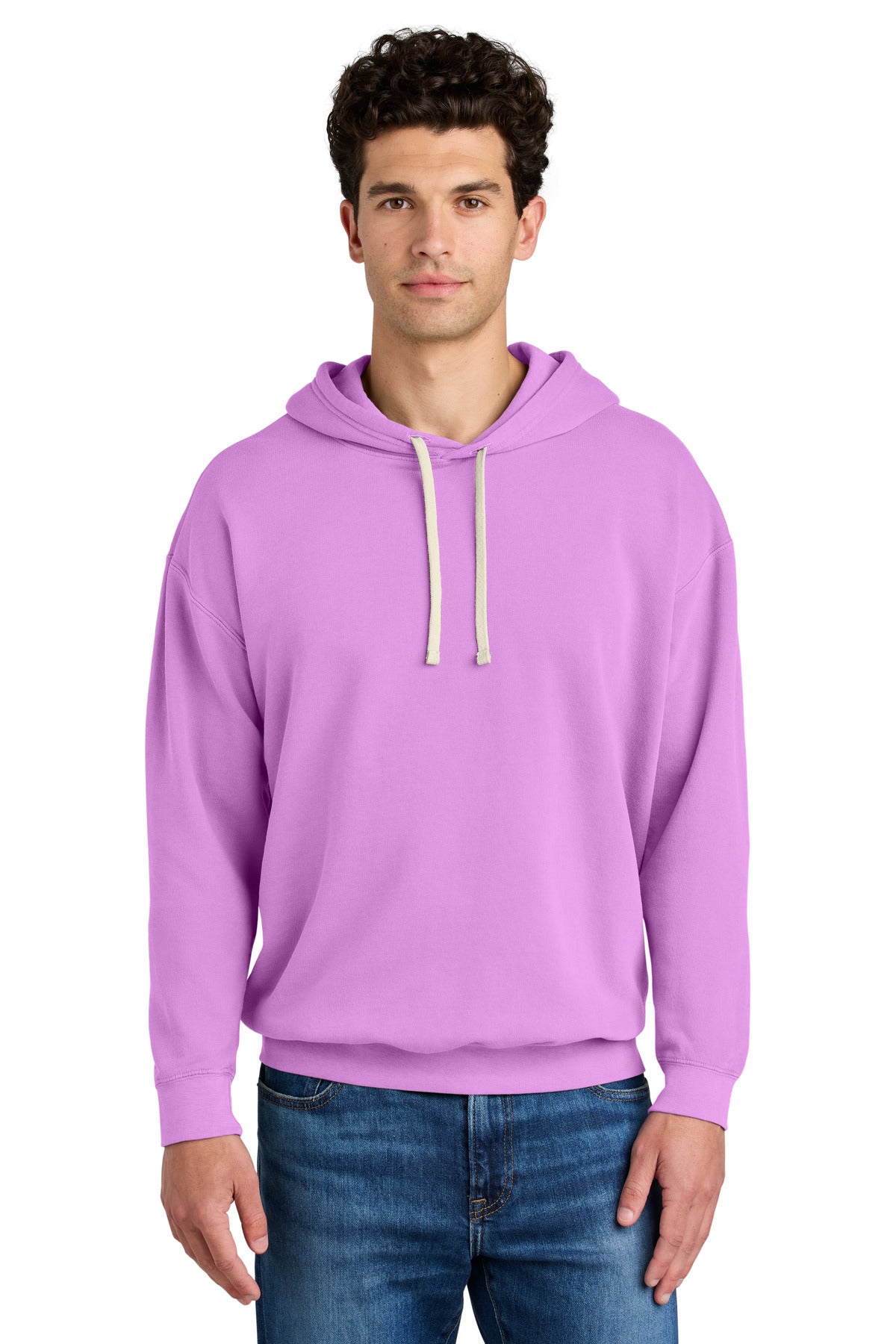 Custom Embroidery or DTF Print - Comfort Colors ®  Lightweight Hooded Sweatshirt 1467