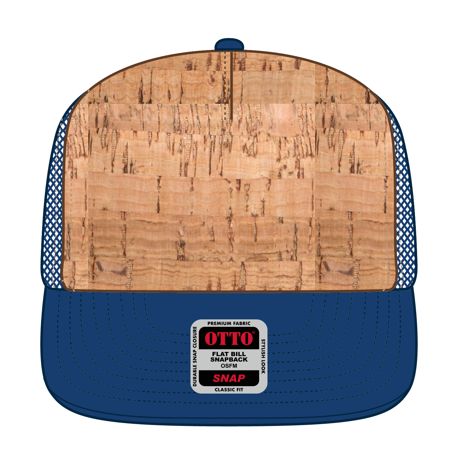 Custom Embroidered or DTF Printed - OTTO CAP® OTTO SNAP 5 Panel Pro Style Mesh Back Trucker Snapback Hat