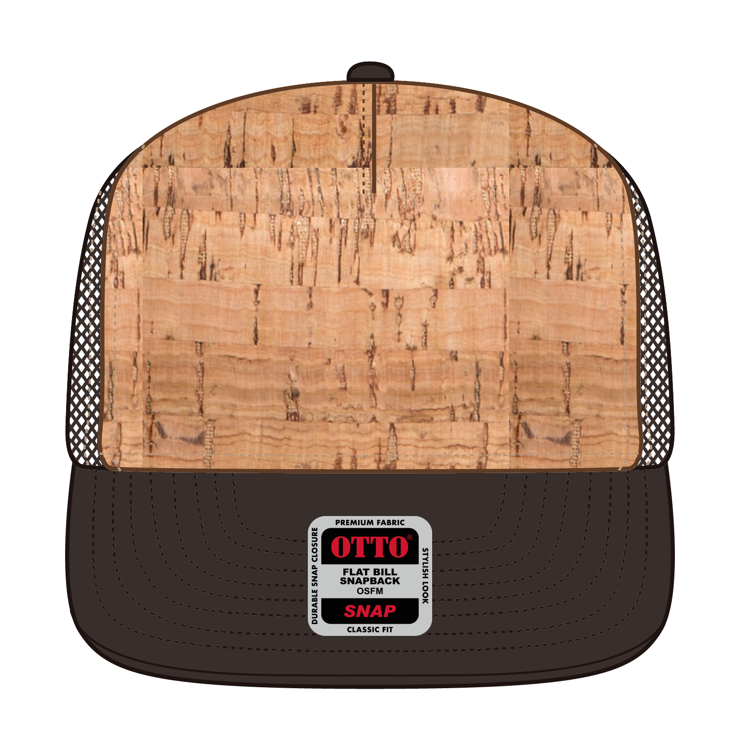 Custom Embroidered or DTF Printed - OTTO CAP® OTTO SNAP 5 Panel Pro Style Mesh Back Trucker Snapback Hat