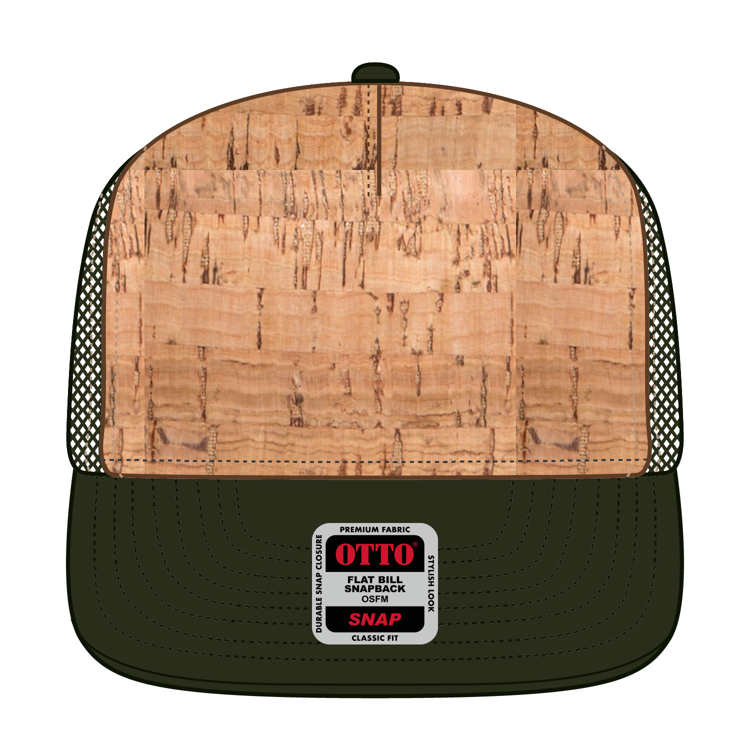 Custom Embroidered or DTF Printed - OTTO CAP® OTTO SNAP 5 Panel Pro Style Mesh Back Trucker Snapback Hat