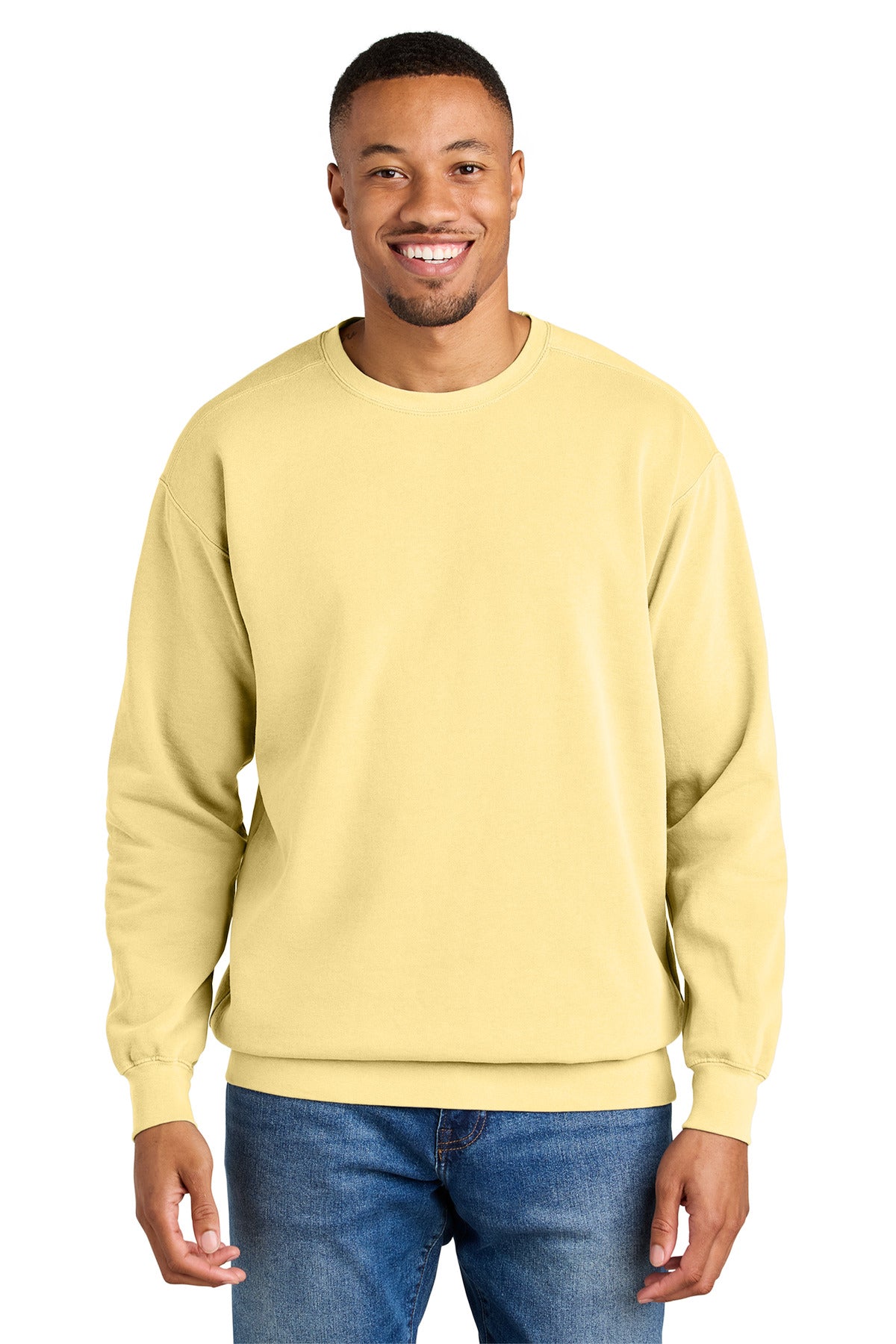 Custom Embroidery or DTF Print - COMFORT COLORS  ®  Ring Spun Crewneck Sweatshirt. 1566