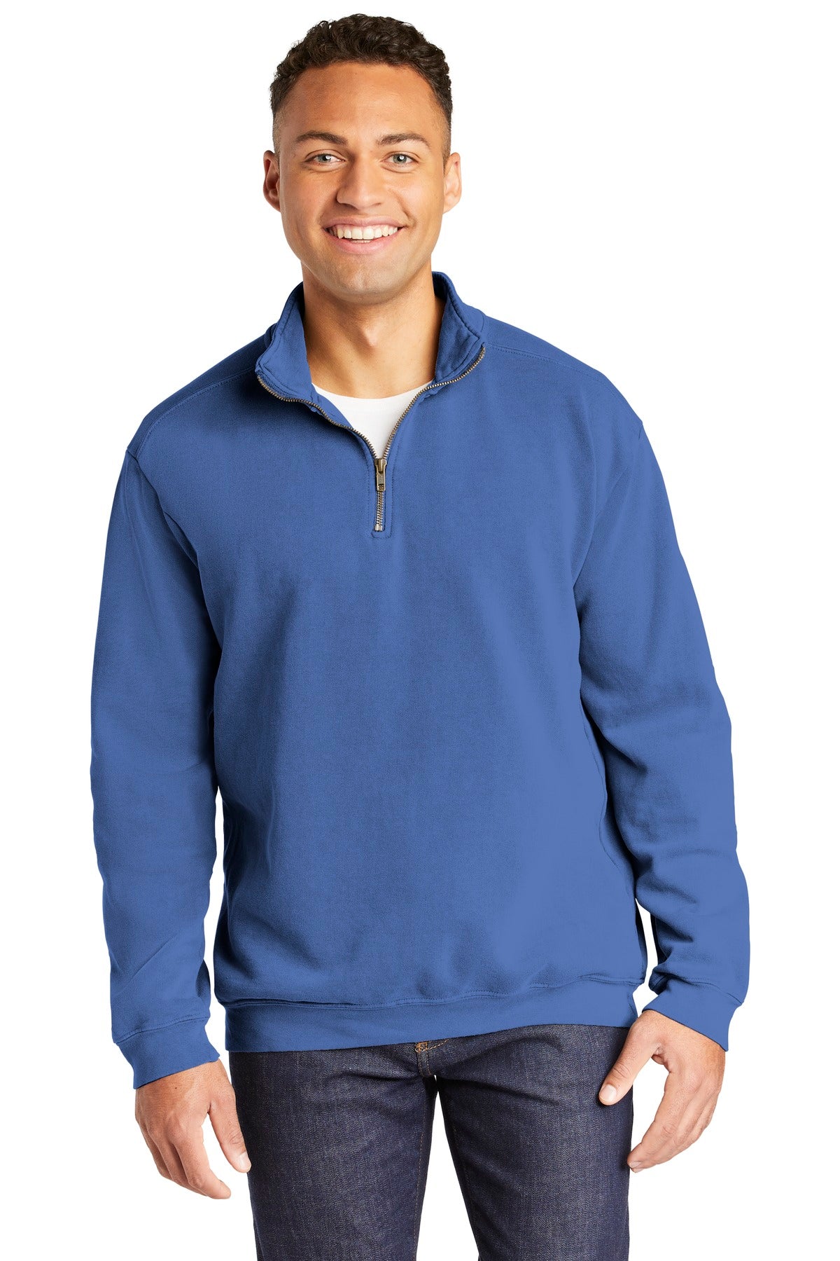 Custom Embroidery or DTF Print - COMFORT COLORS  ®  Ring Spun 1/4-Zip Sweatshirt. 1580