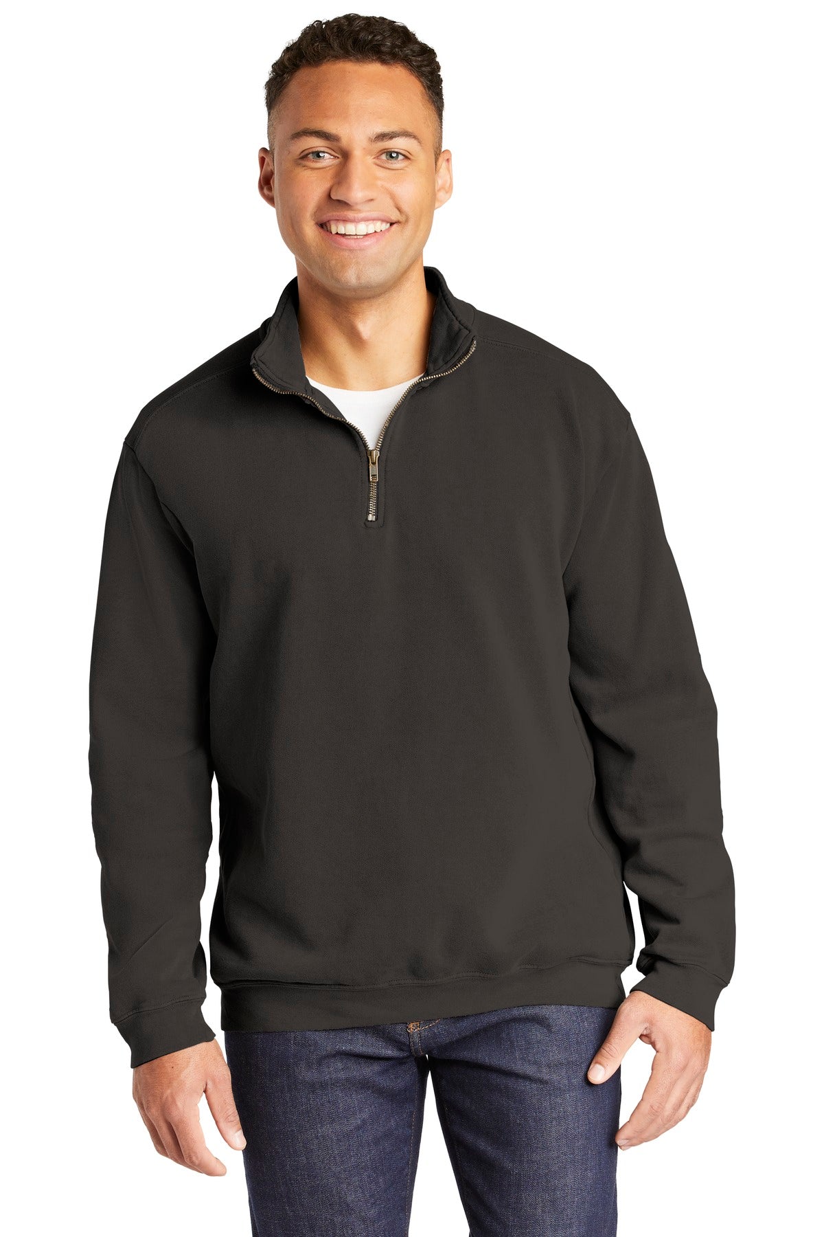 Custom Embroidery or DTF Print - COMFORT COLORS  ®  Ring Spun 1/4-Zip Sweatshirt. 1580