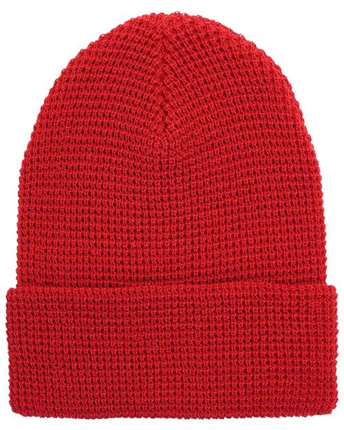 Custom Embroidered - YP Classics - Waffle Cuffed Knit Beanie - 2501KC