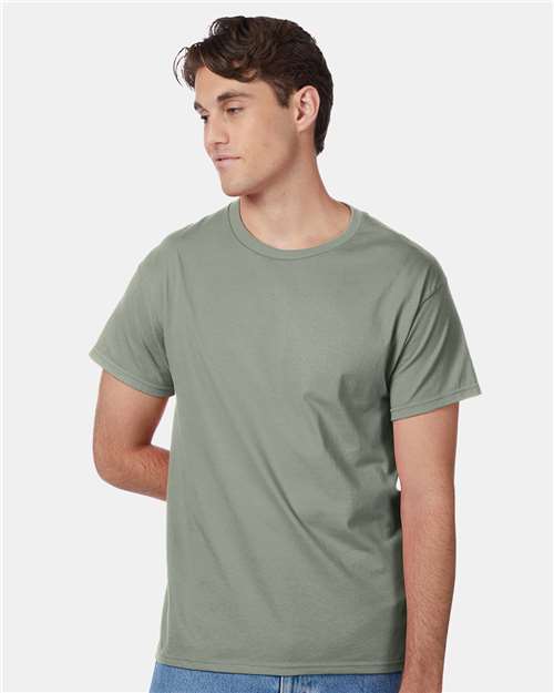 Custom Embroidered - Hanes - Authentic T-Shirt - Stonewashed Green - 5250