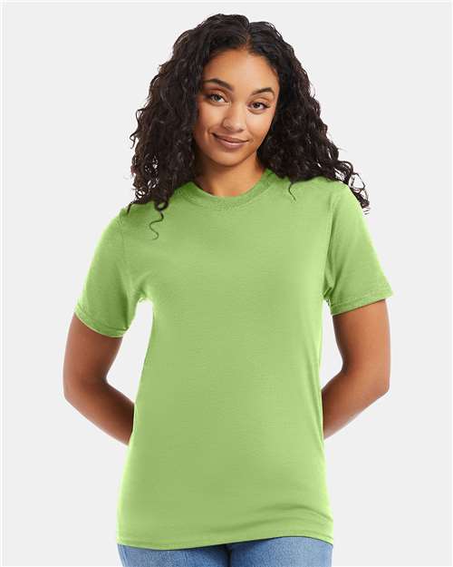 Custom Embroidered - Hanes - Beefy-T® T-Shirt - Lime - 5180