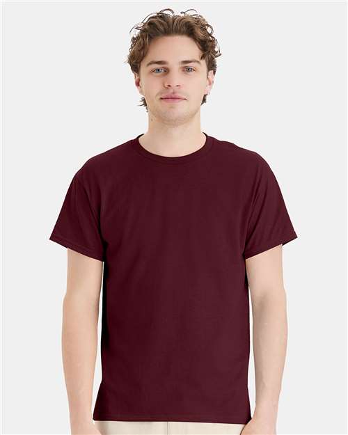 Custom Embroidered - Hanes - Ecosmart™ T-Shirt - Maroon - 5170