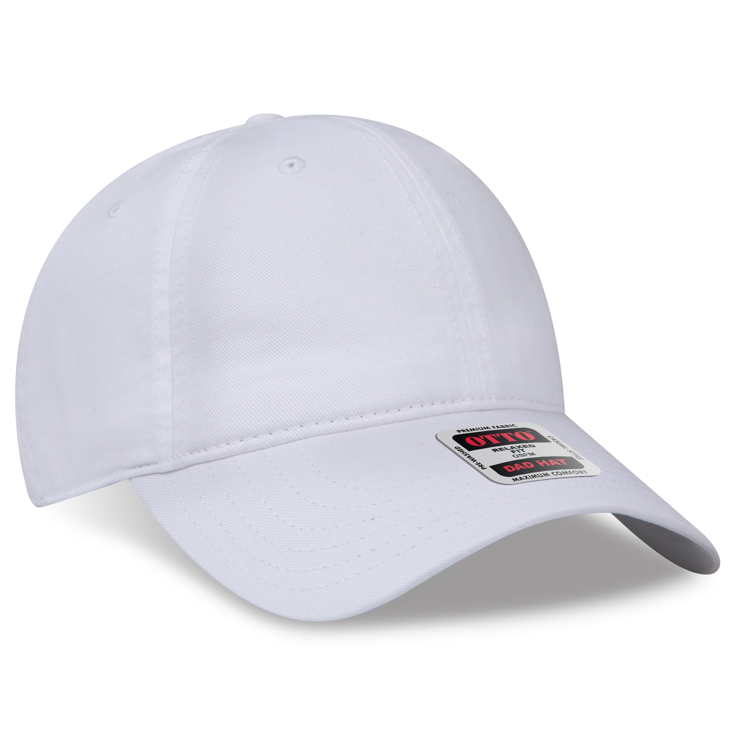 Custom Embroidered or DTF Printed - OTTO CAP® 6 Panel Low Profile Dad Hat