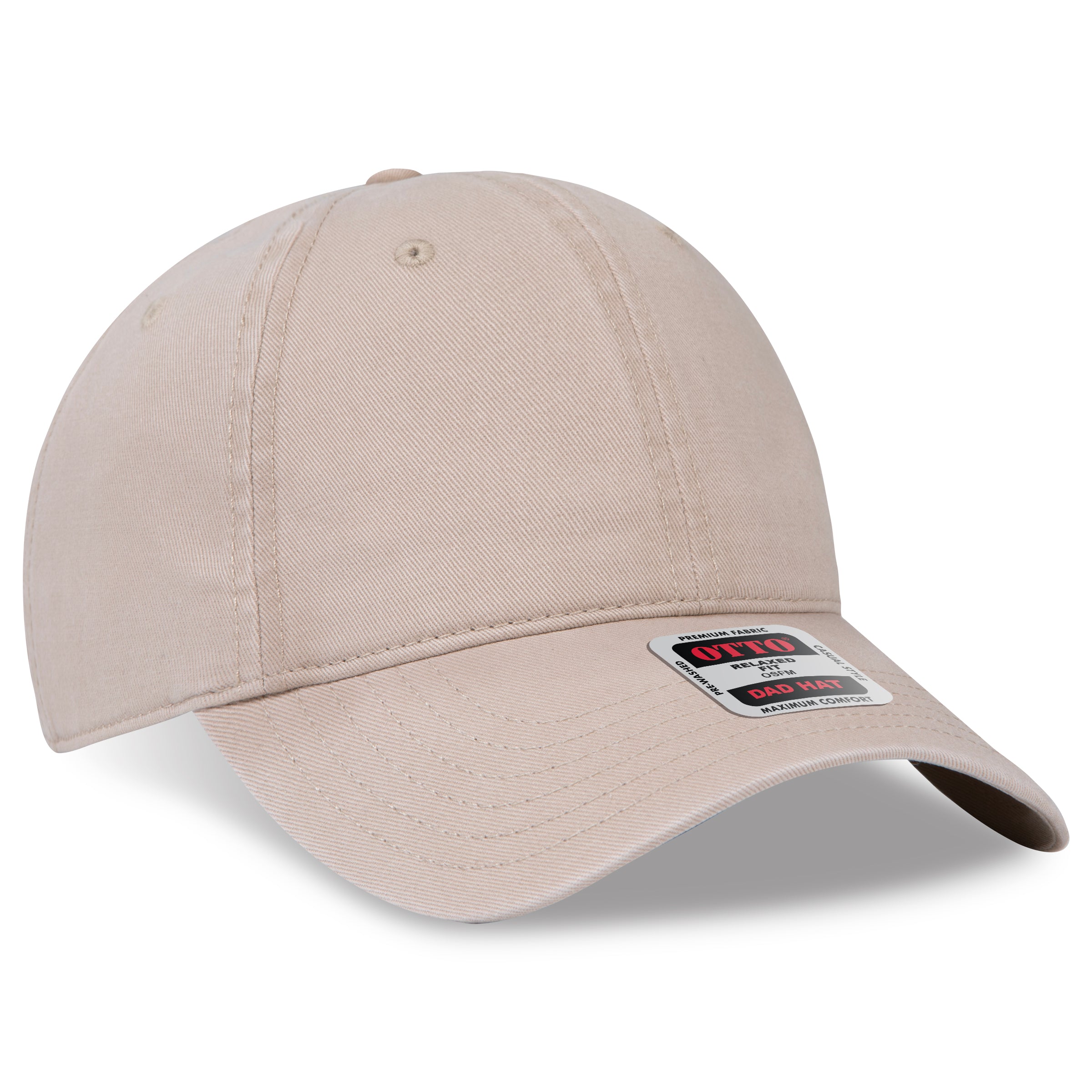 Custom Embroidered or DTF Printed - OTTO CAP® 6 Panel Low Profile Dad Hat