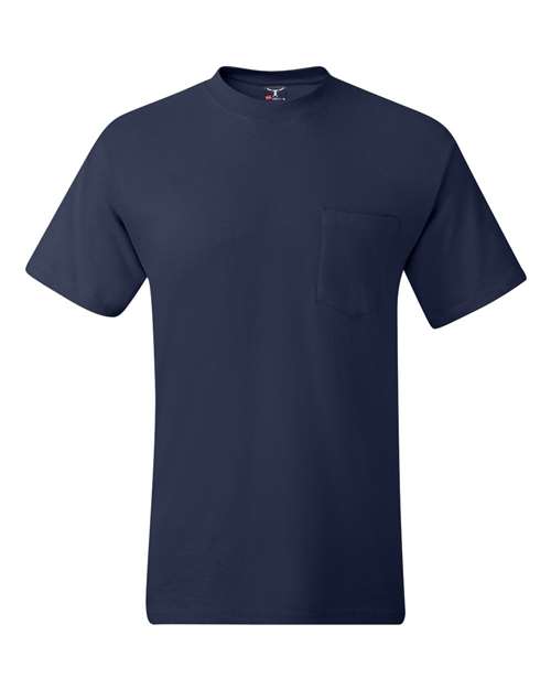 Custom Embroidered - Hanes - Beefy-T® Pocket T-Shirt - 5190