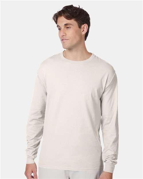 Custom Embroidered - Hanes - Beefy-T® Long Sleeve T-Shirt - 5186