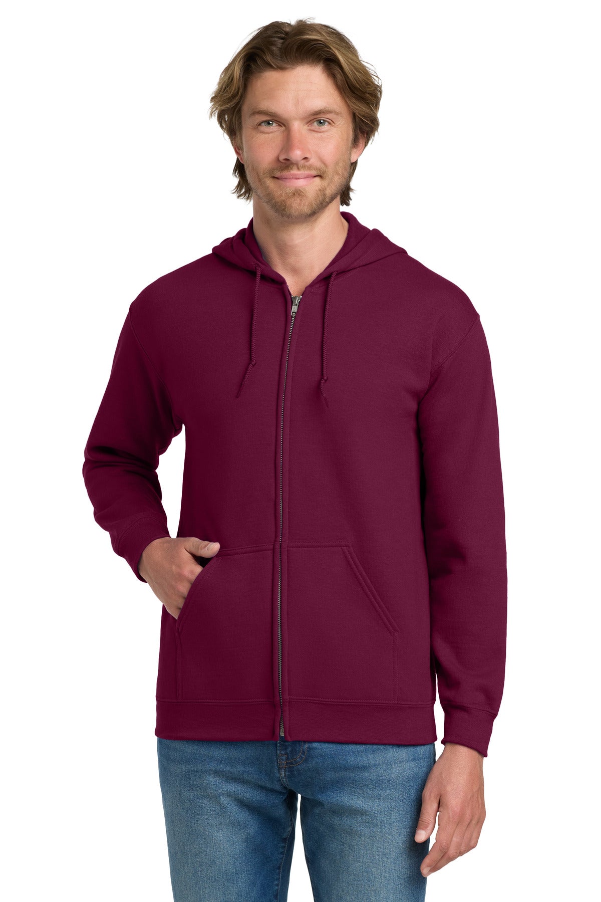 Custom Embroidered or DTF Printed - Gildan ®  - Heavy Blend™ Full-Zip Hooded Sweatshirt. 18600