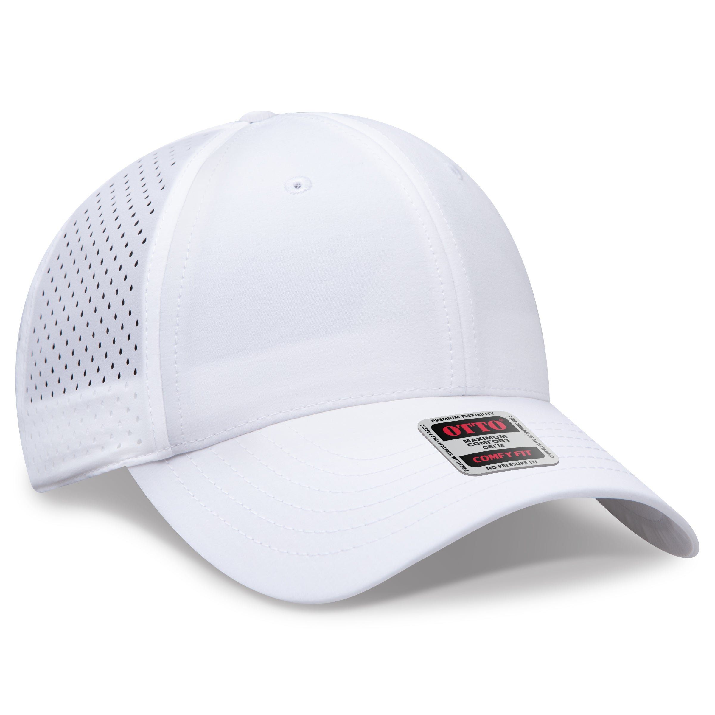 Custom Embroidered or DTF Printed - OTTO CAP® OTTO COMFY FIT® 6 Panel Low Profile Perforated Baseball Cap