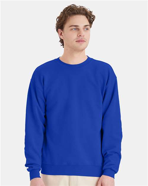 Custom Embroidered - Hanes - Ecosmart® Crewneck Sweatshirt - Deep Royal - P160