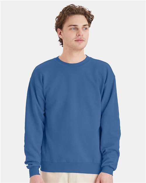 Custom Embroidered - Hanes - Ecosmart® Crewneck Sweatshirt - Denim Blue - P160