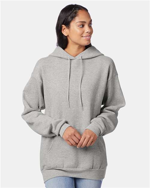 Custom Embroidered - Hanes - Ecosmart® Hooded Sweatshirt - Light Steel - P170