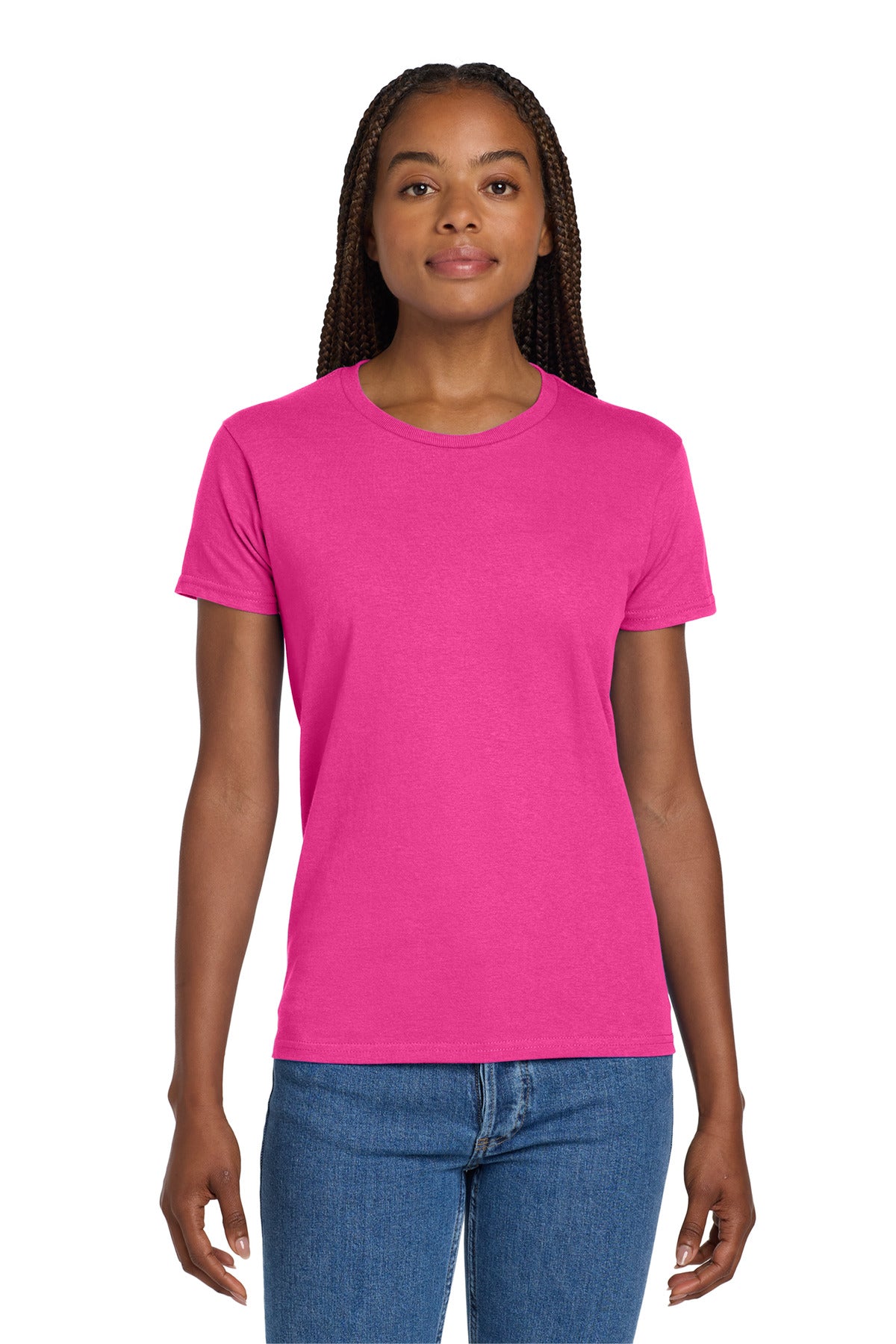 Custom Embroidered or DTF Printed - Gildan ®  Women's Ultra Cotton ®  100% US Cotton T-Shirt. 2000L