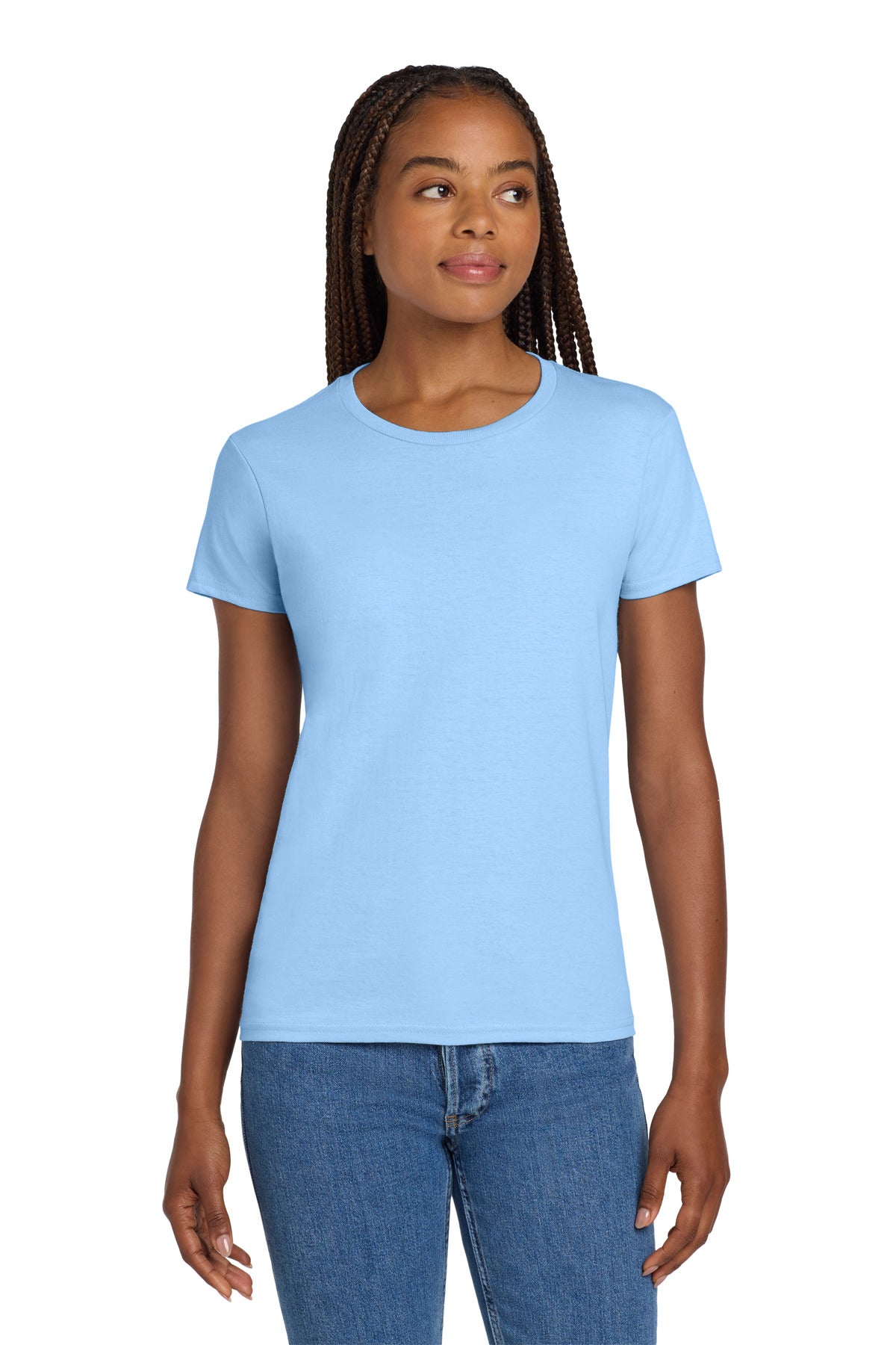 Custom Embroidered or DTF Printed - Gildan ®  Women's Ultra Cotton ®  100% US Cotton T-Shirt. 2000L