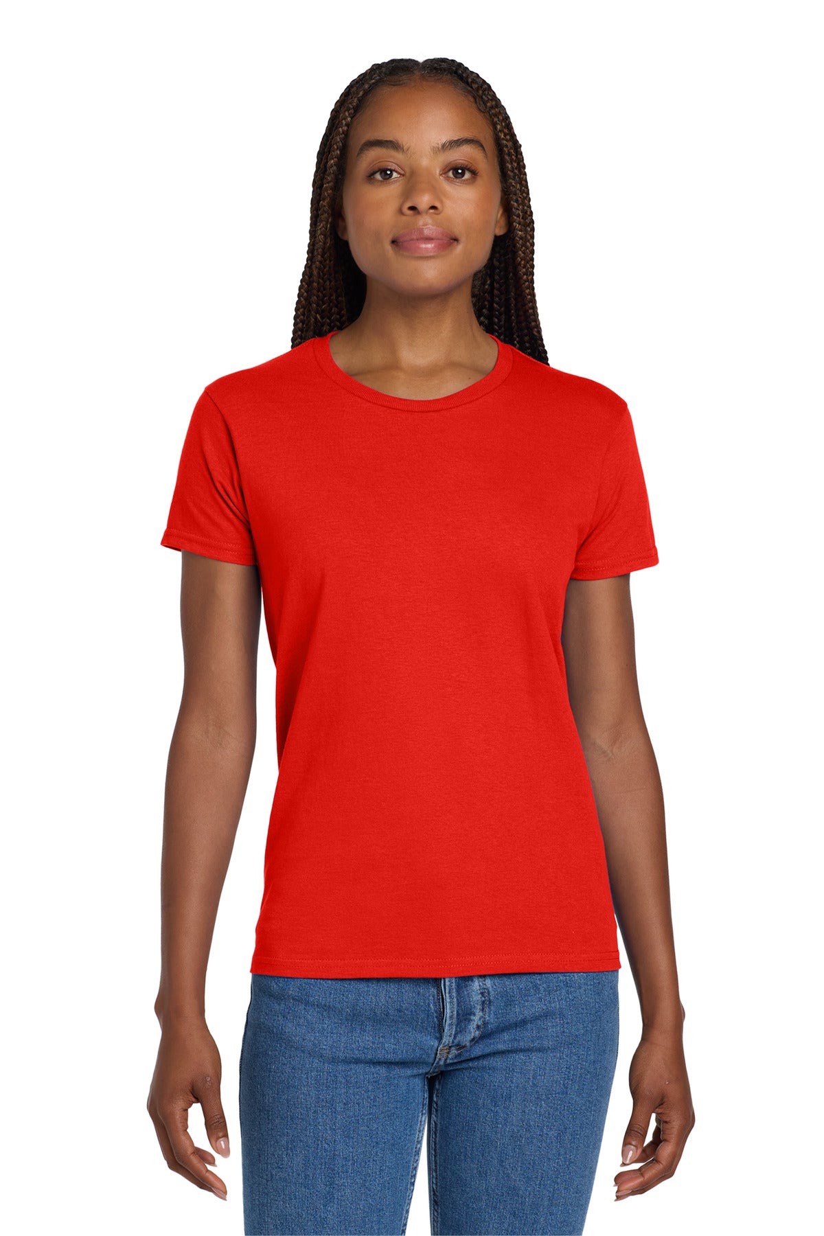 Custom Embroidered or DTF Printed - Gildan ®  Women's Ultra Cotton ®  100% US Cotton T-Shirt. 2000L