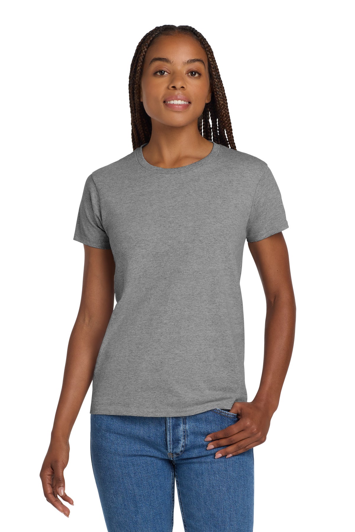 Custom Embroidered or DTF Printed - Gildan ®  Women's Ultra Cotton ®  100% US Cotton T-Shirt. 2000L