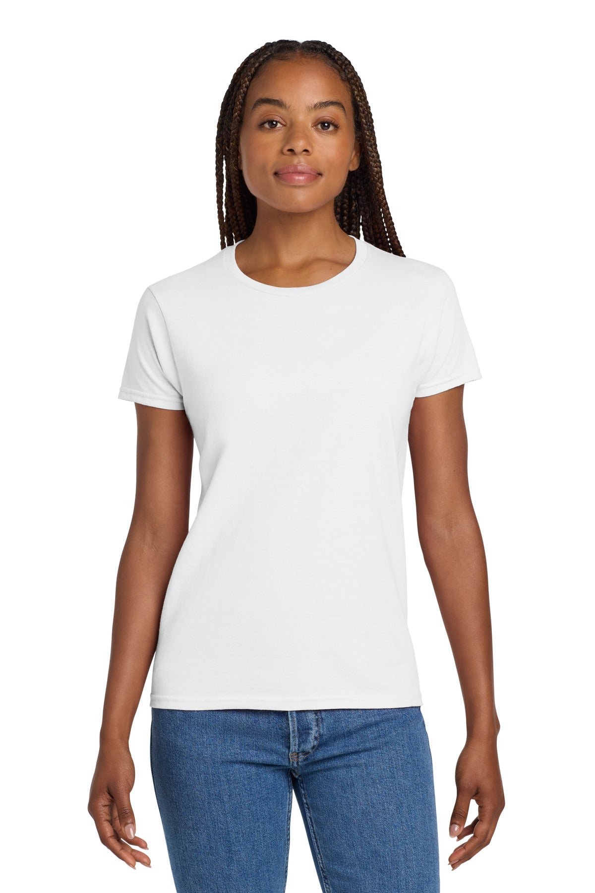 Custom Embroidered or DTF Printed - Gildan ®  Women's Ultra Cotton ®  100% US Cotton T-Shirt. 2000L