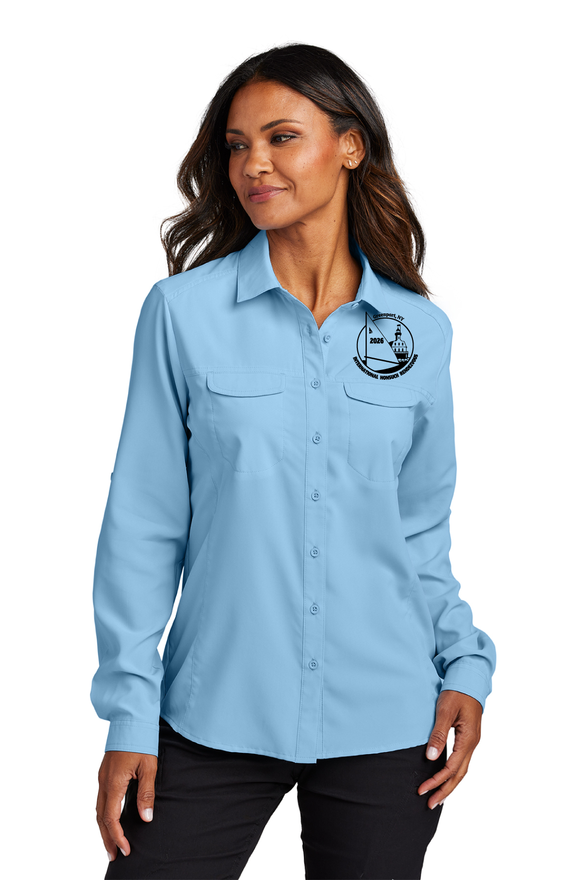 Nonsuch 2026 Greenport Rendezvous - Port Authority® Women's Long Sleeve UV Daybreak Shirt - LW960