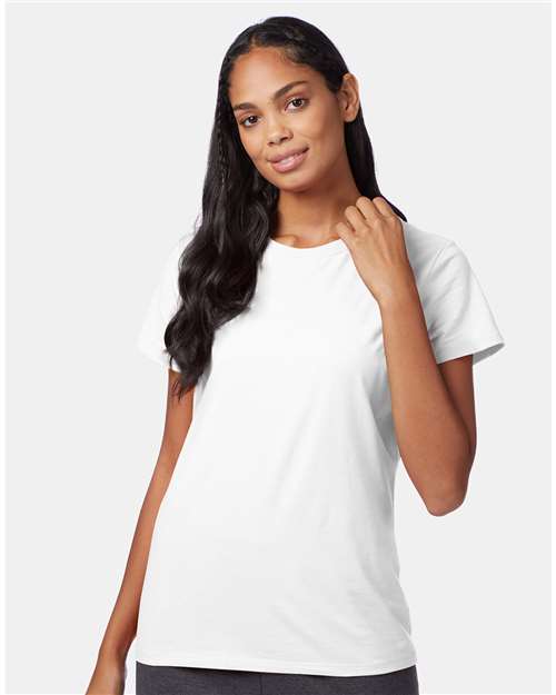 Custom Embroidered - Hanes - Women's Perfect-T T-Shirt - White - SL04