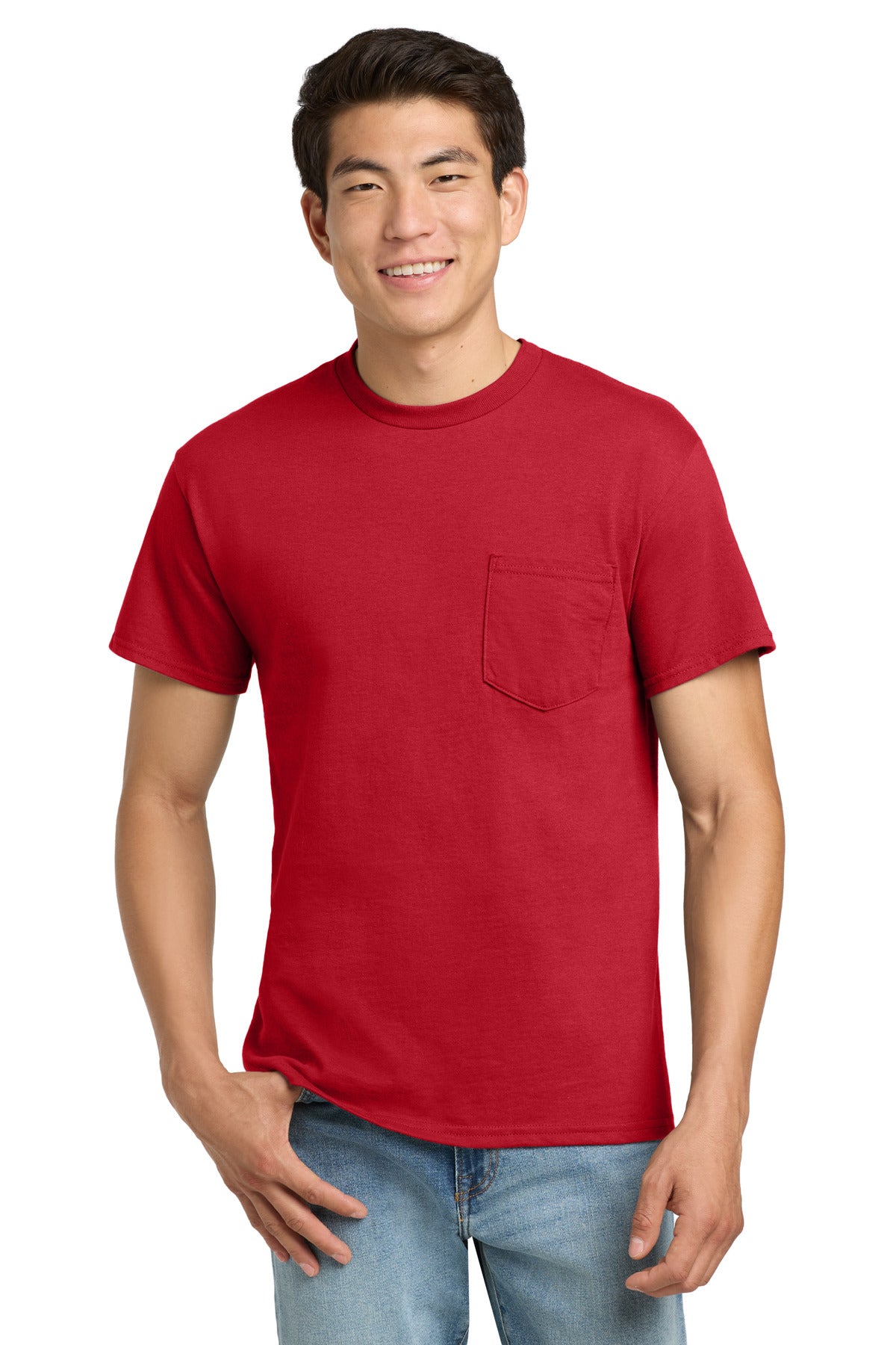 Custom Embroidered or DTF Printed - Gildan ®  - Ultra Cotton ®  100% US Cotton T-Shirt with Pocket.  2300