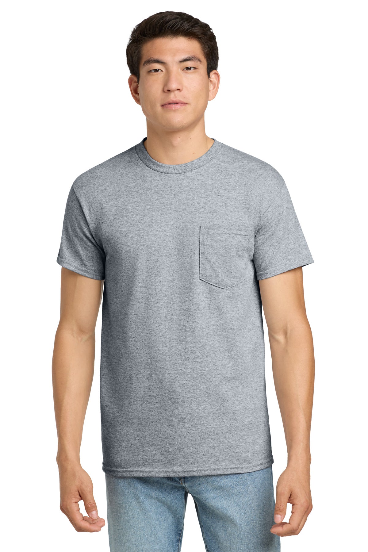 Custom Embroidered or DTF Printed - Gildan ®  - Ultra Cotton ®  100% US Cotton T-Shirt with Pocket.  2300