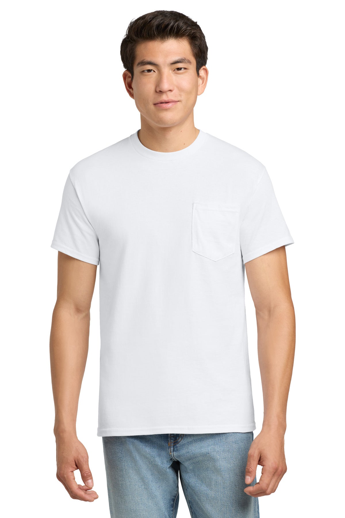 Custom Embroidered or DTF Printed - Gildan ®  - Ultra Cotton ®  100% US Cotton T-Shirt with Pocket.  2300