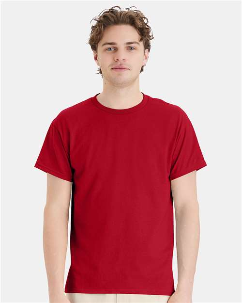 Custom Embroidered - Hanes - Ecosmart™ T-Shirt - Deep Red - 5170