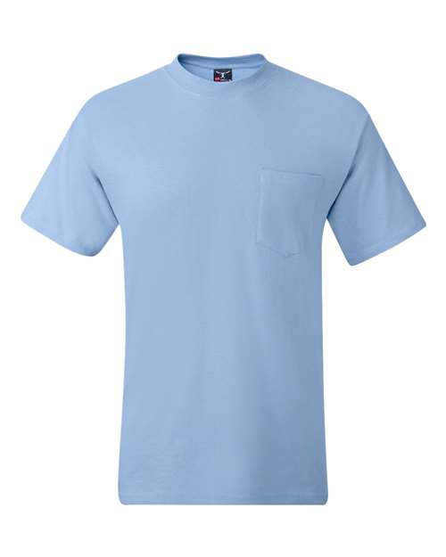 Custom Embroidered - Hanes - Beefy-T® Pocket T-Shirt - 5190