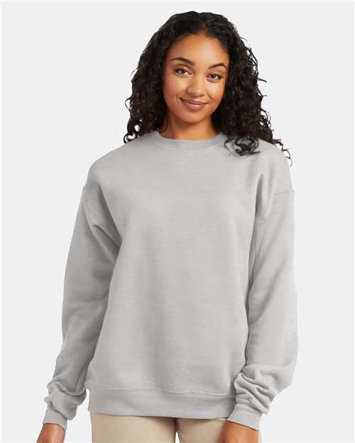 Custom Embroidered - Hanes - Ecosmart® Crewneck Sweatshirt - Ash - P160