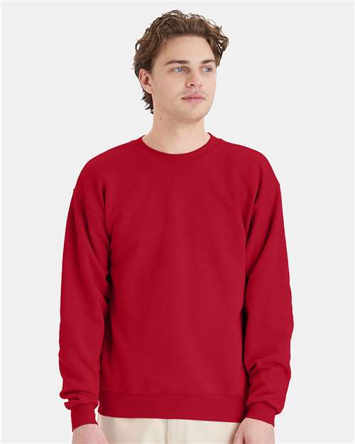 Custom Embroidered - Hanes - Ecosmart® Crewneck Sweatshirt - Deep Red - P160