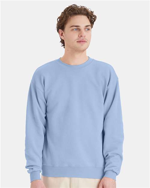 Custom Embroidered - Hanes - Ecosmart® Crewneck Sweatshirt - Light Blue - P160