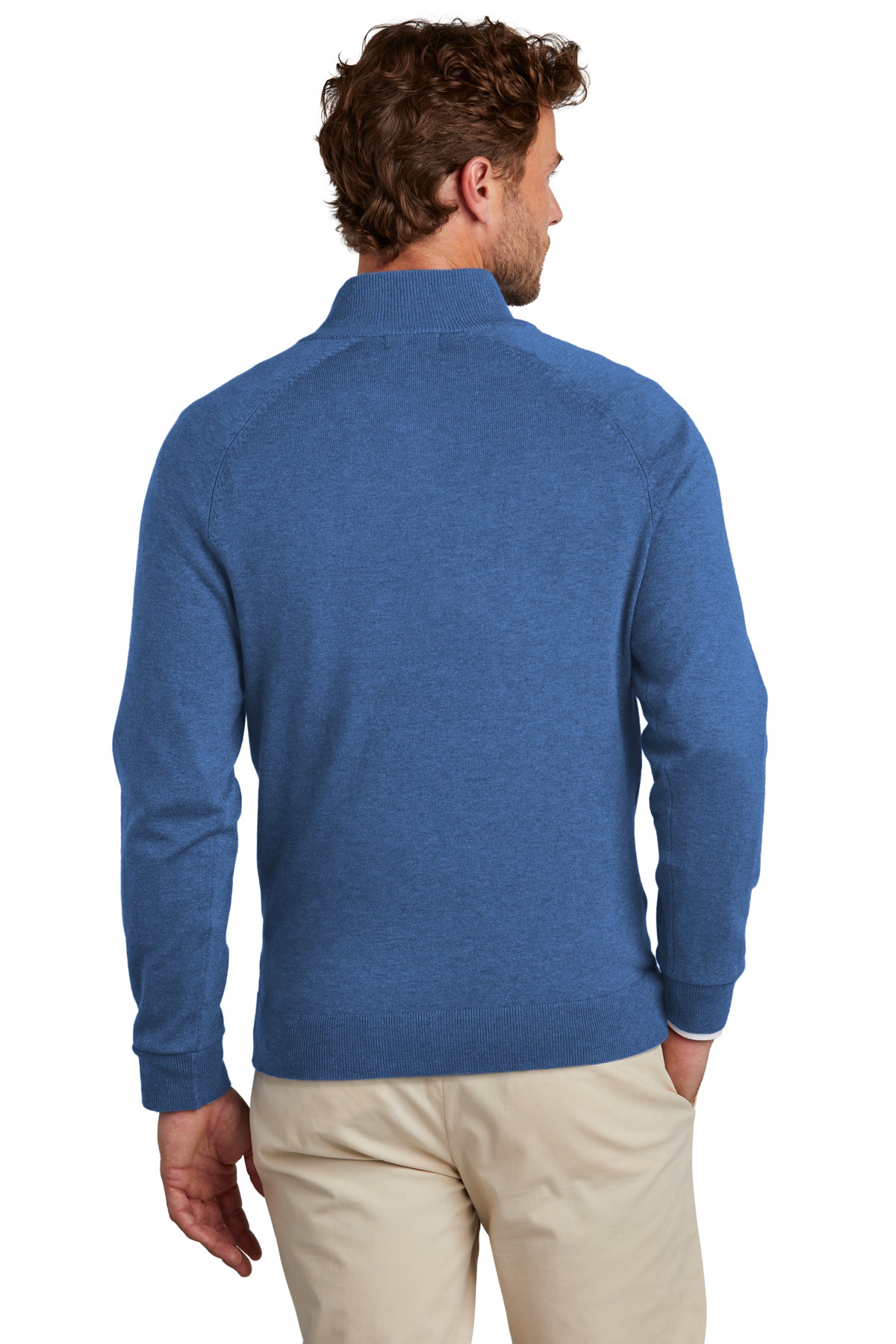 Custom Embroidered - Brooks Brothers® Cotton Stretch 1/4-Zip Sweater BB18402