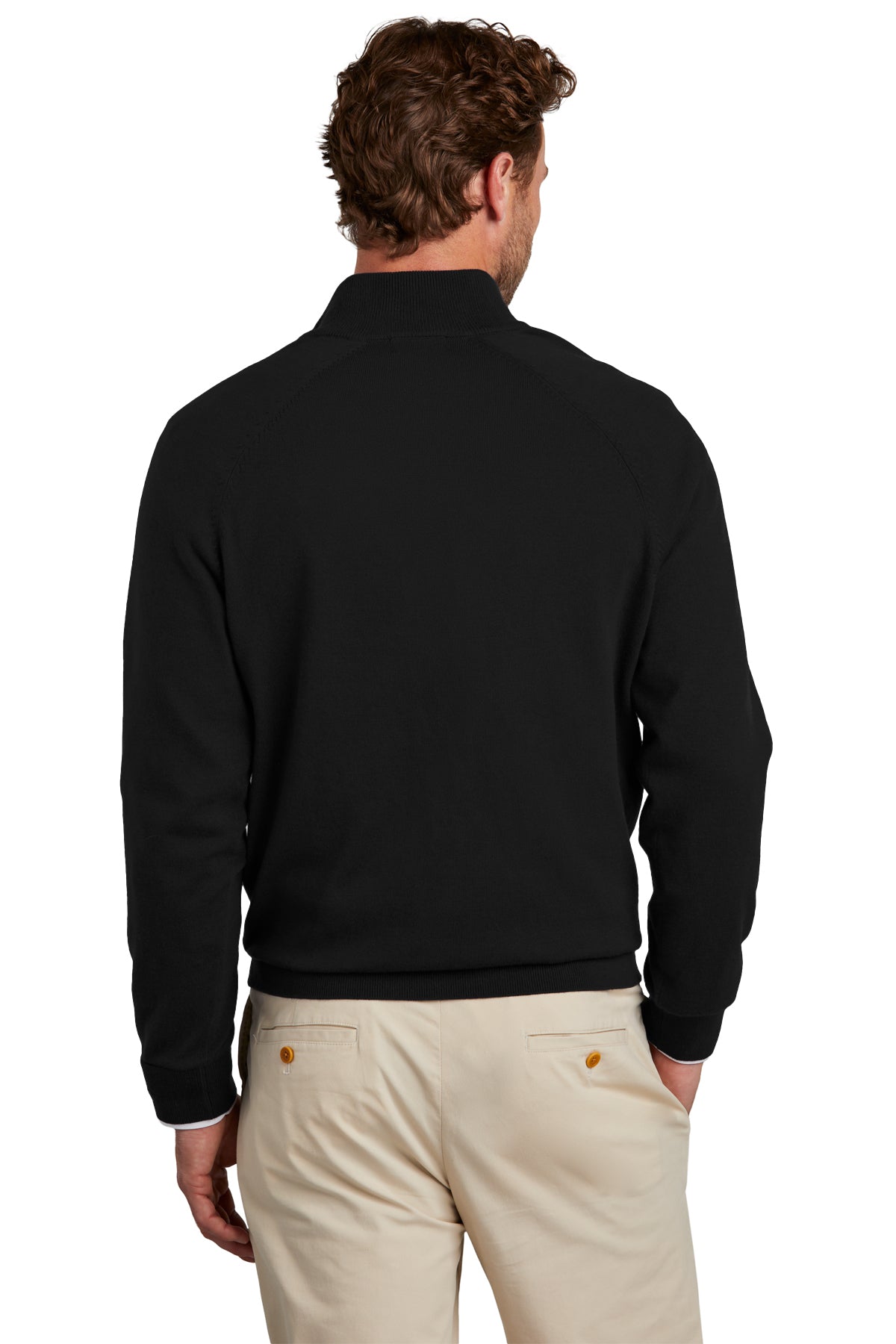 Custom Embroidered - Brooks Brothers® Cotton Stretch 1/4-Zip Sweater BB18402