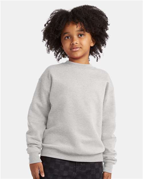 Custom Embroidered - Hanes - Ecosmart® Youth Crewneck Sweatshirt - P360