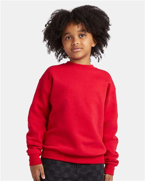 Custom Embroidered - Hanes - Ecosmart® Youth Crewneck Sweatshirt - P360