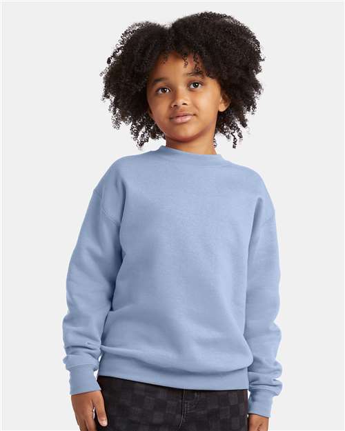 Custom Embroidered - Hanes - Ecosmart® Youth Crewneck Sweatshirt - P360