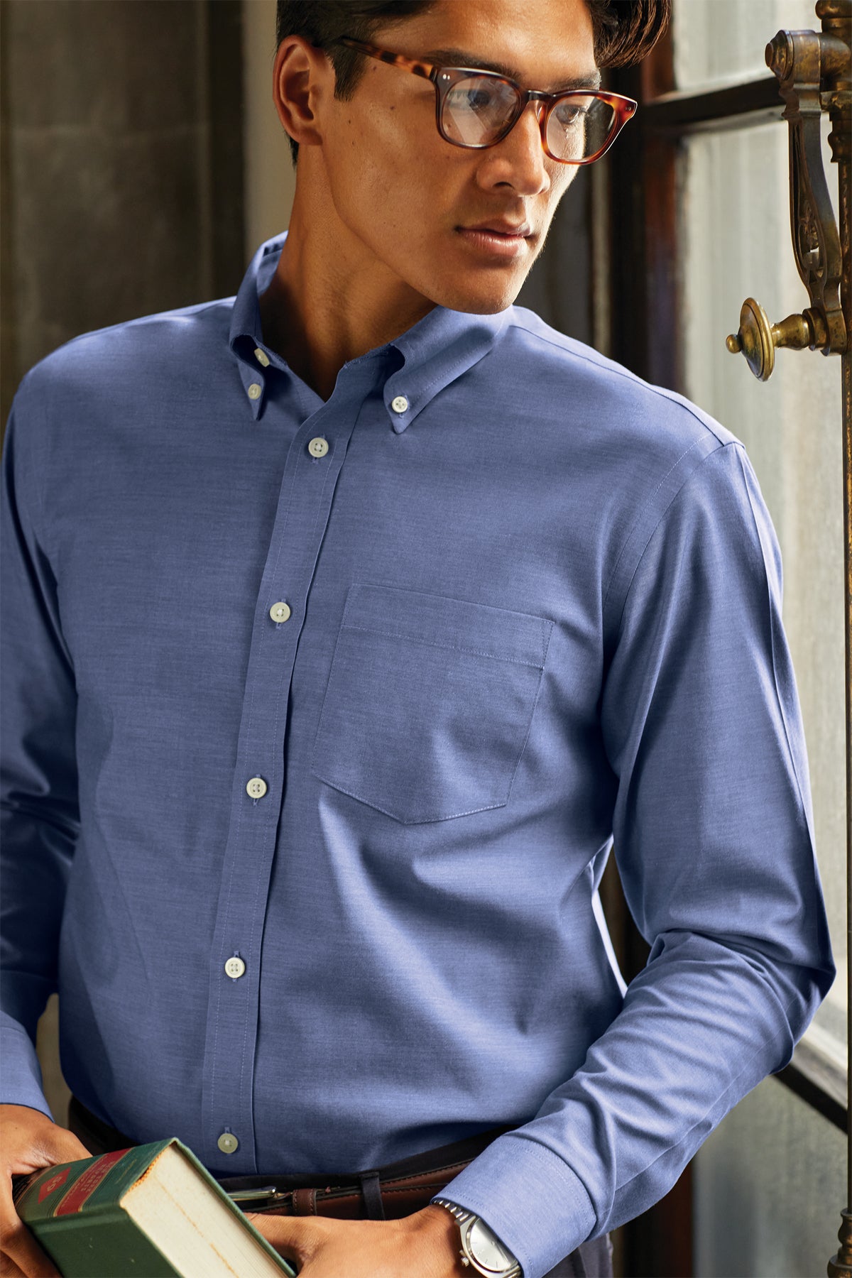 Custom Embroidered - Brooks Brothers® Wrinkle-Free Stretch Pinpoint Shirt BB18000