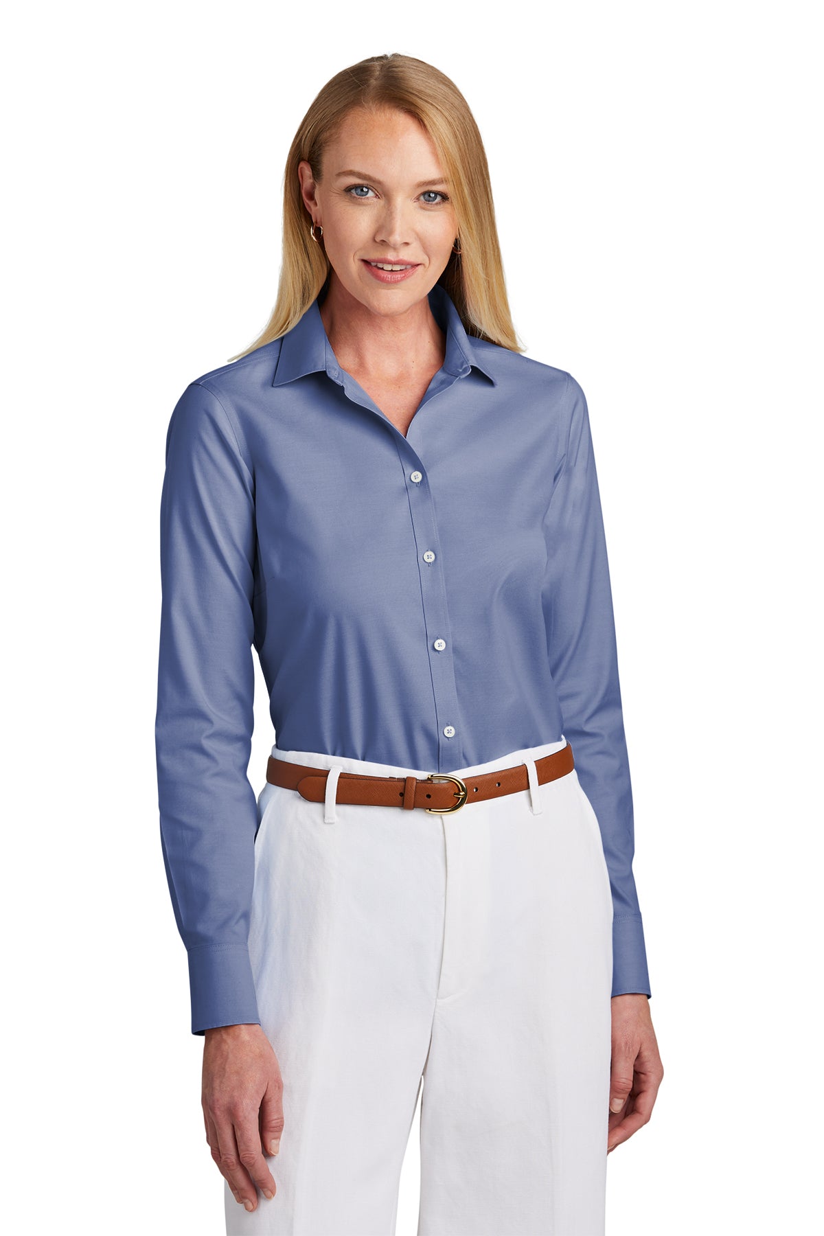 Custom Embroidered - Brooks Brothers® Women's Wrinkle-Free Stretch Pinpoint Shirt BB18001