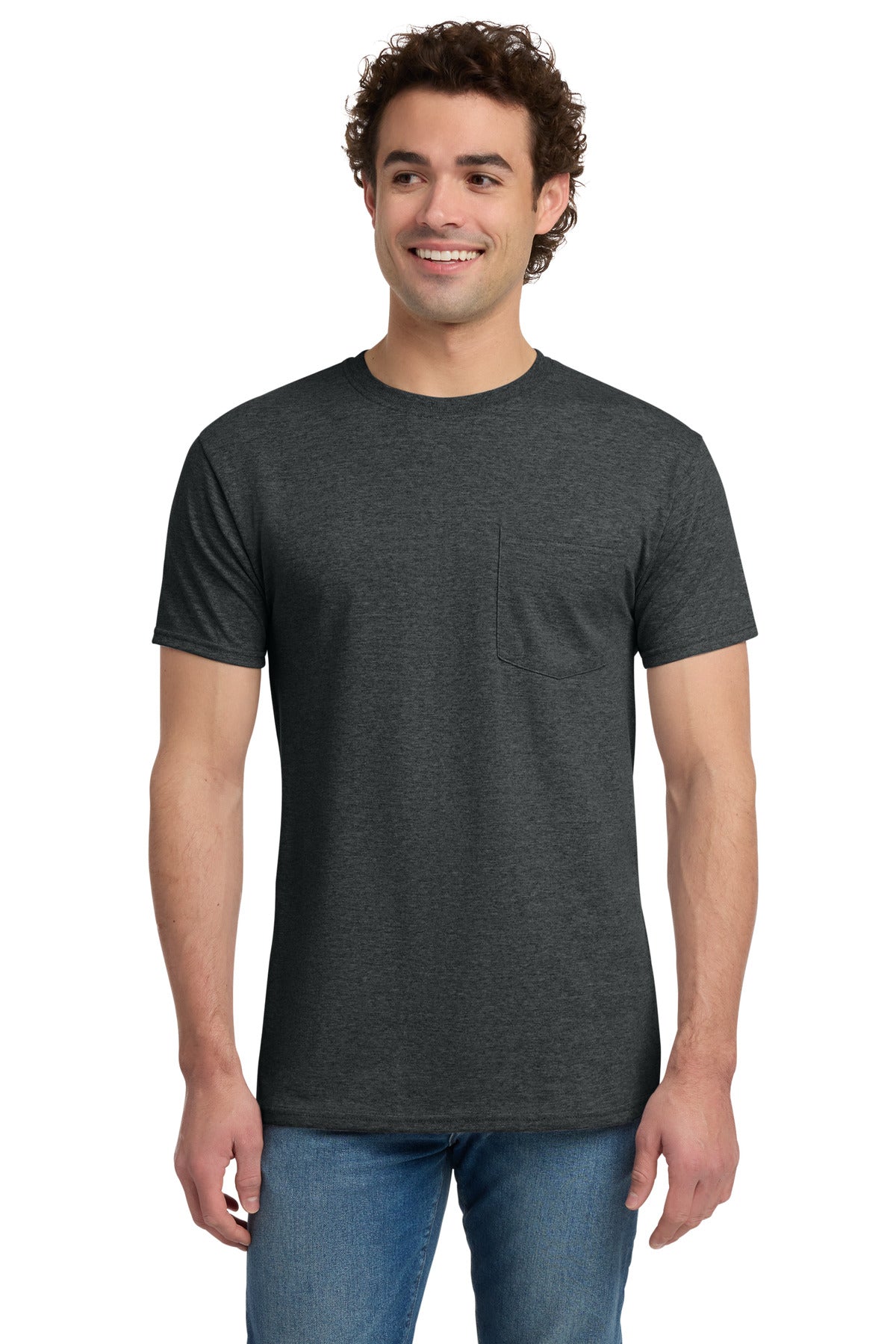 Custom Embroidery or DTF Print - Jerzees ®  -  Dri-Power ®  50/50 Cotton/Poly Pocket T-Shirt.  29MP