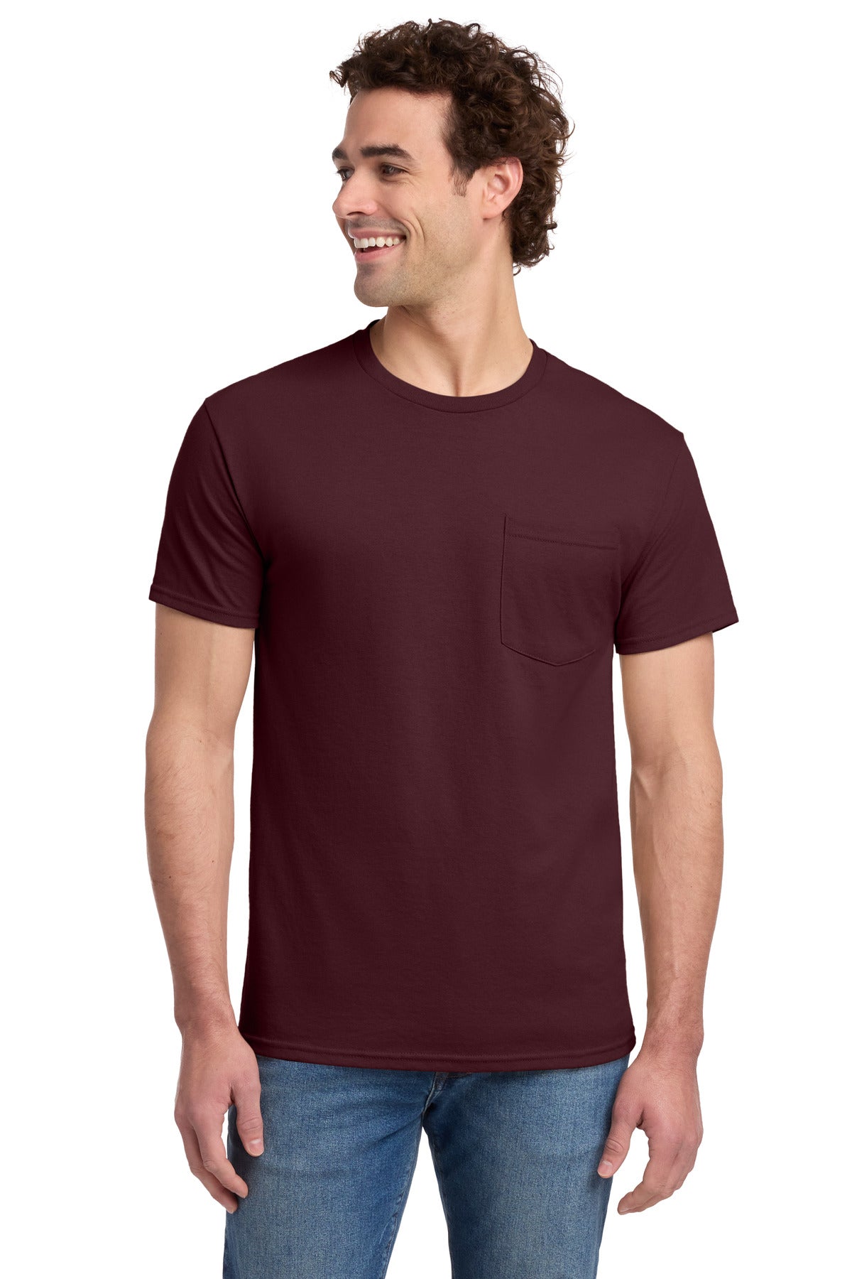 Custom Embroidery or DTF Print - Jerzees ®  -  Dri-Power ®  50/50 Cotton/Poly Pocket T-Shirt.  29MP