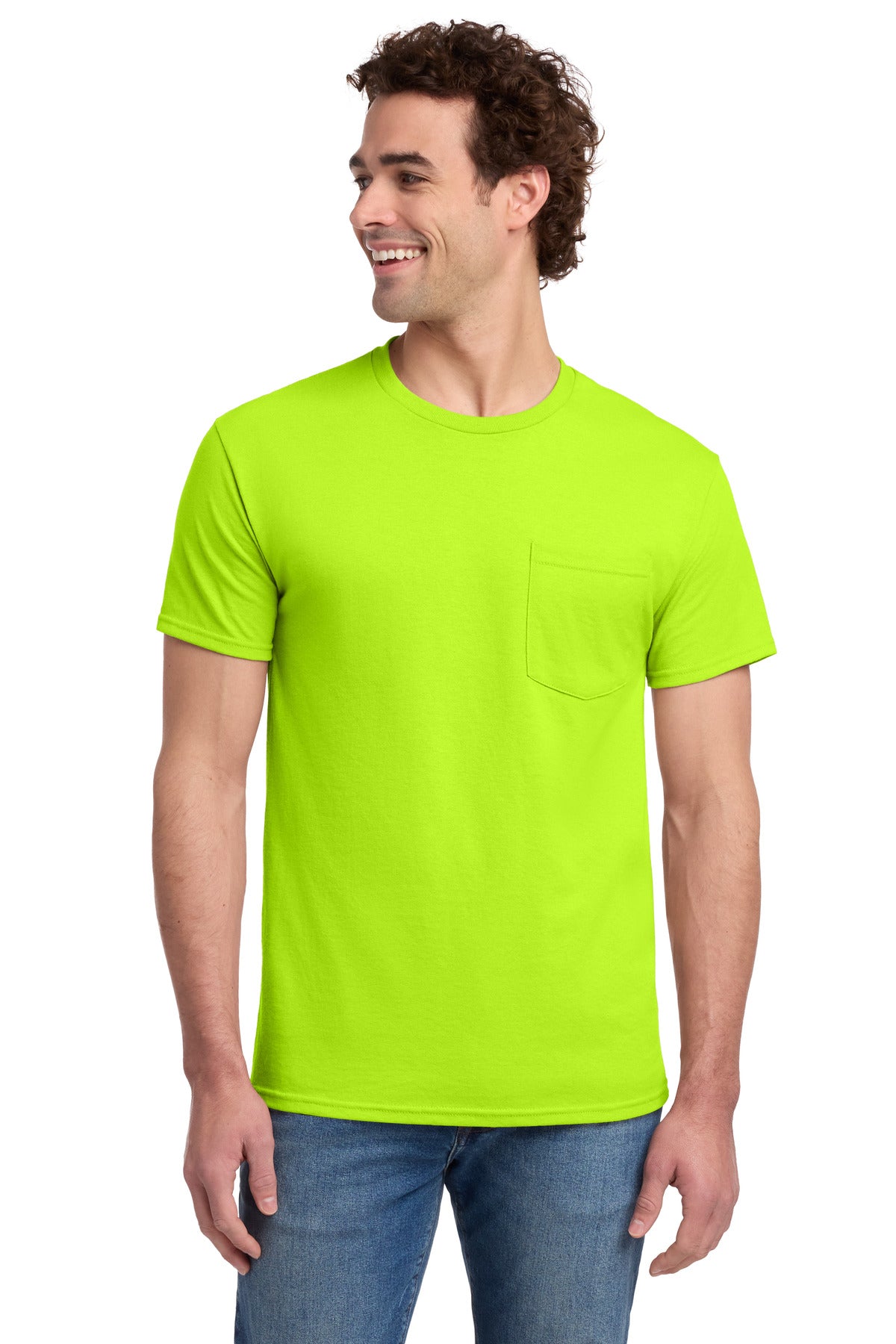 Custom Embroidery or DTF Print - Jerzees ®  -  Dri-Power ®  50/50 Cotton/Poly Pocket T-Shirt.  29MP