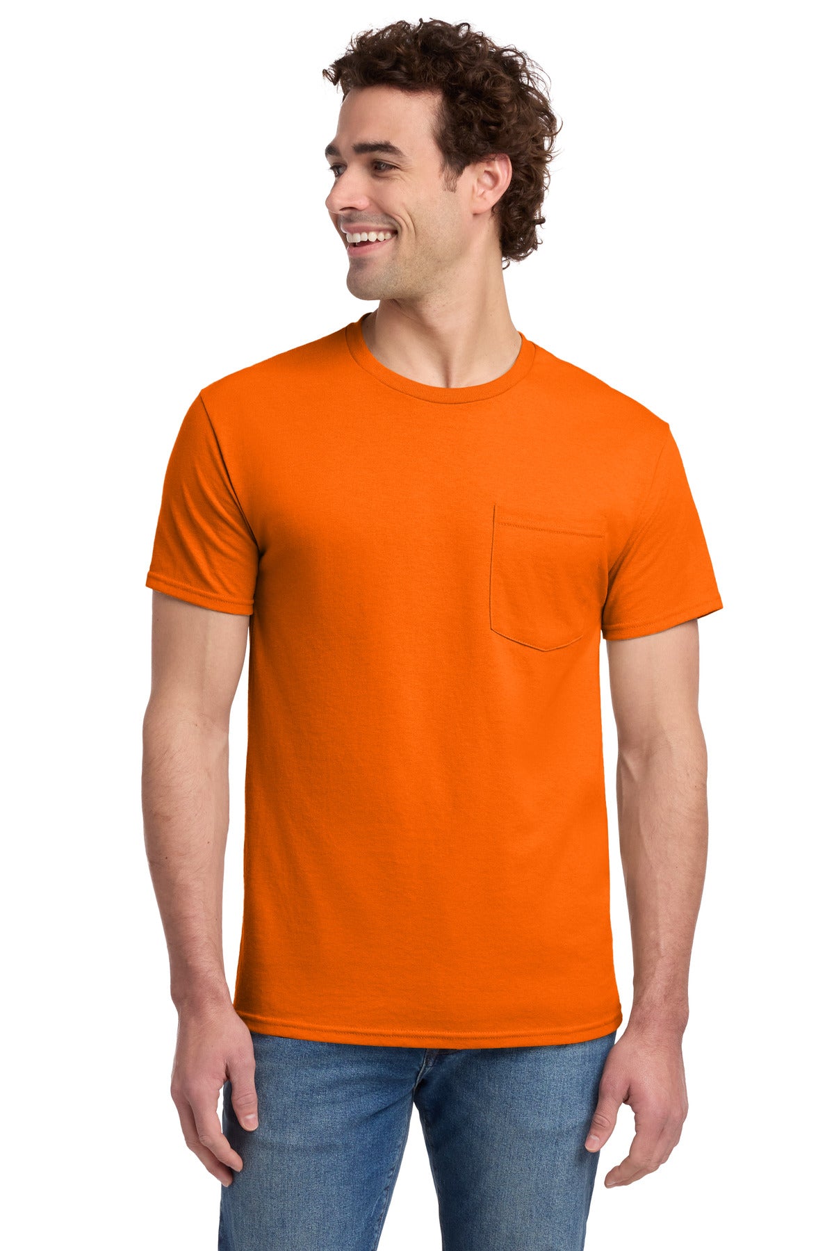 Custom Embroidery or DTF Print - Jerzees ®  -  Dri-Power ®  50/50 Cotton/Poly Pocket T-Shirt.  29MP
