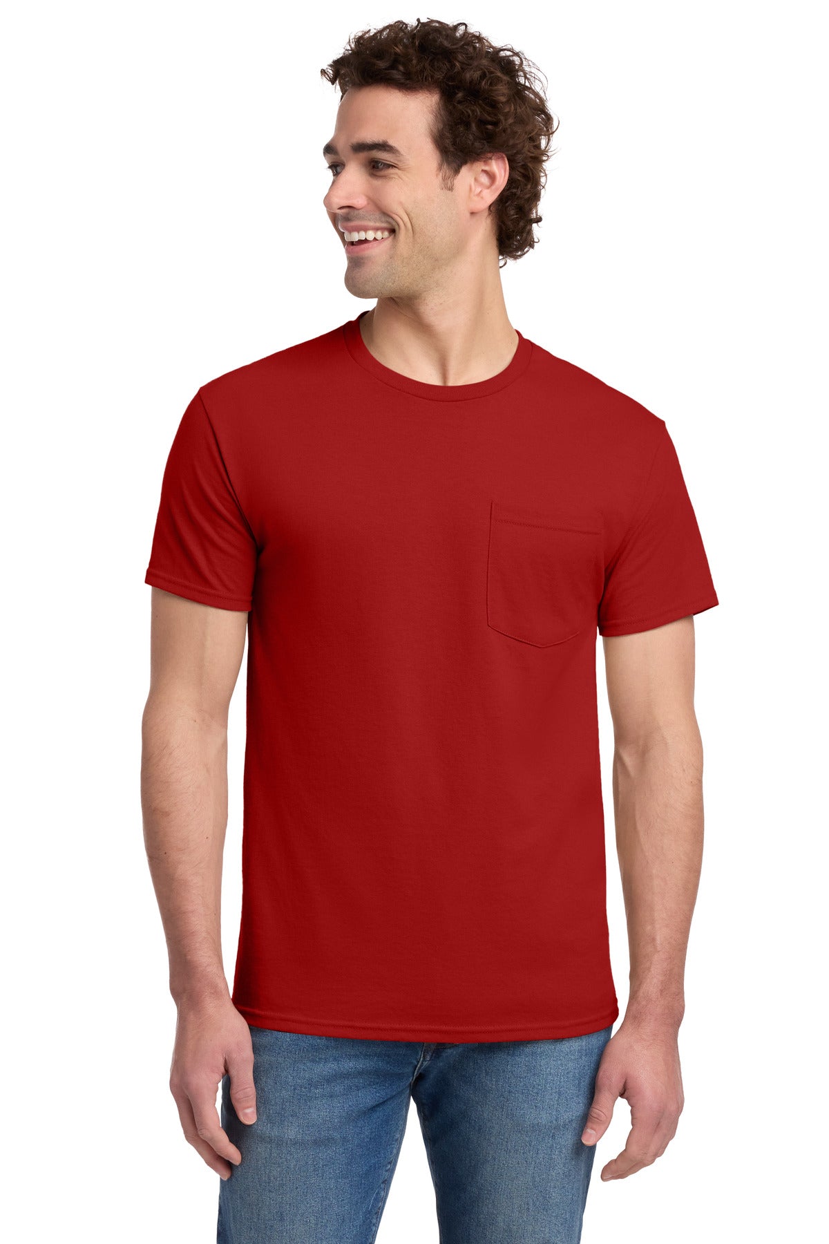 Custom Embroidery or DTF Print - Jerzees ®  -  Dri-Power ®  50/50 Cotton/Poly Pocket T-Shirt.  29MP